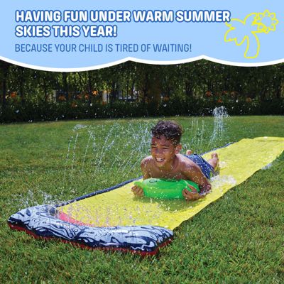 Wham-O Slip N Slide 16ft Water Slide with Slide Boogie, Outdoor Backyard Slip and Slide Super Slip Waterslide for Kids Ages 5-12