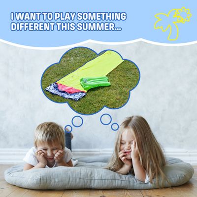 Wham-O Slip N Slide 16ft Water Slide with Slide Boogie, Outdoor Backyard Slip and Slide Super Slip Waterslide for Kids Ages 5-12