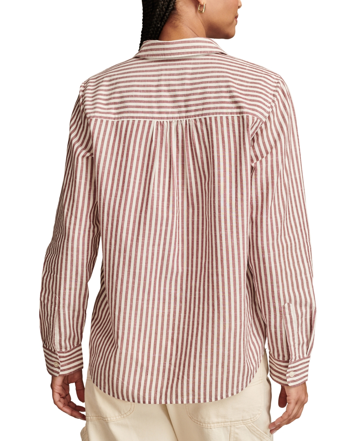 Lucky Brand Women's Boyfriend Button-Down Shirt