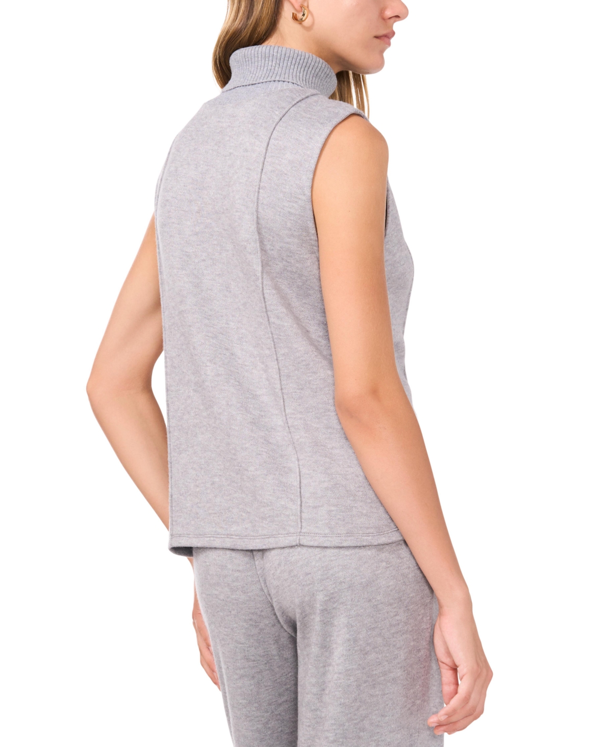 Vince Camuto Women's Knit Turtleneck Sleeveless Sweater
