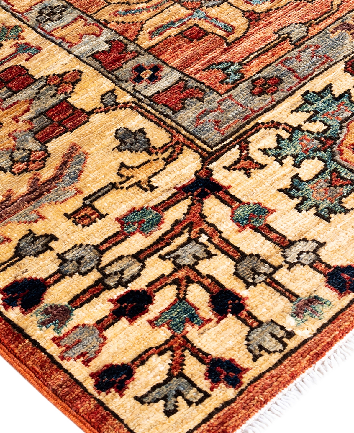 Adorn Hand Woven Rugs Serapi M1993 8'2"x9'9" Area Rug In Orange