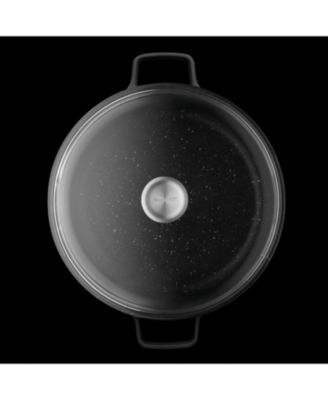 GEM 11" Nonstick Stockpot 7.7Qt., Black, Glass Lid