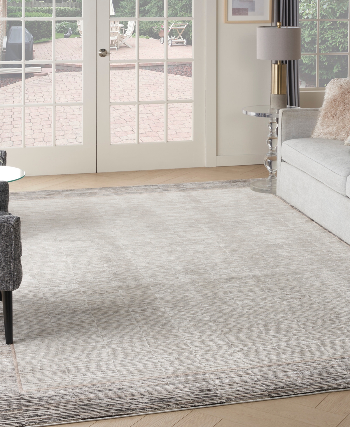 Nourison Home Desire Dsr02 9'x12' Area Rug In Gray,black
