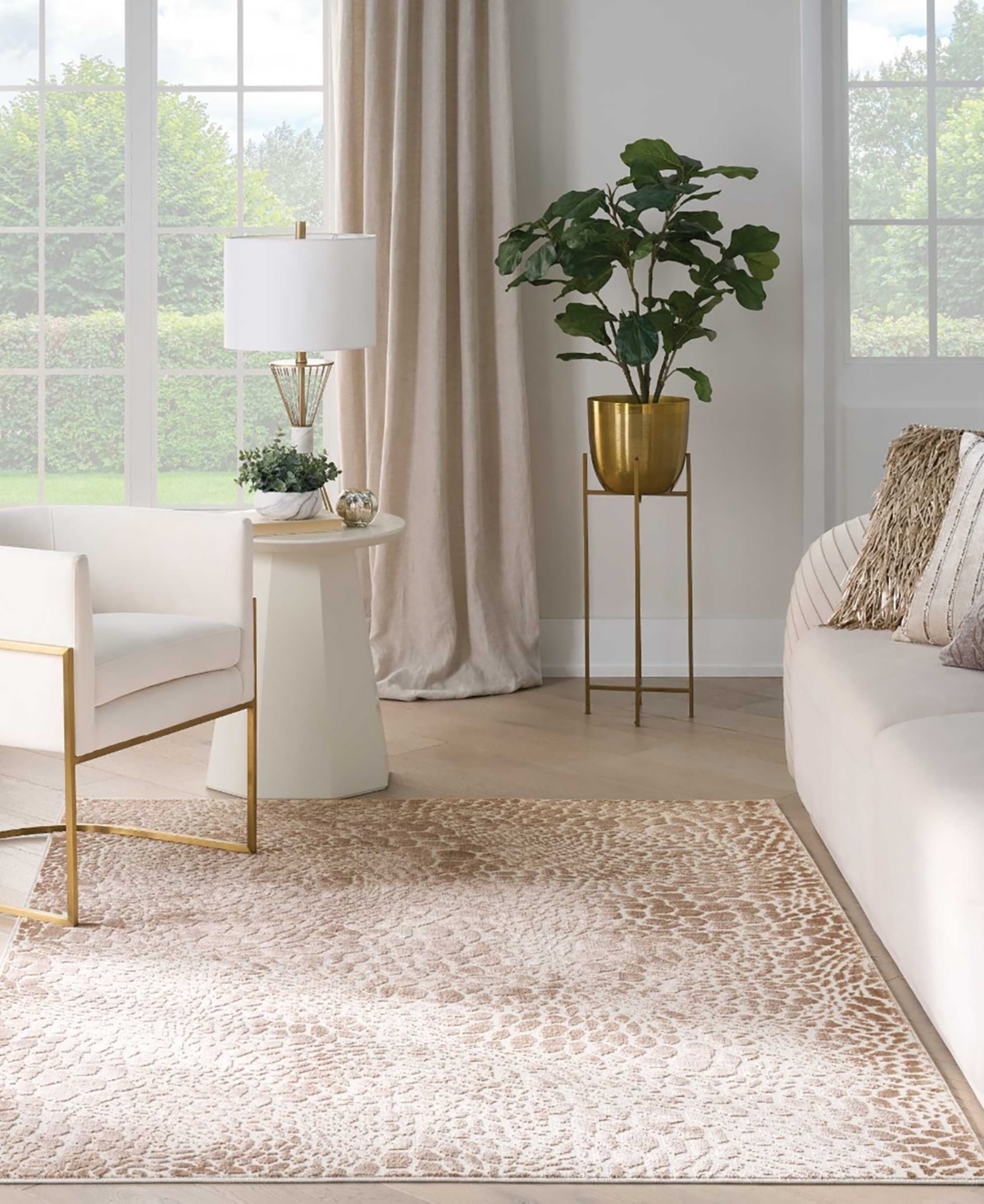 Nourison Home Desire Dsr08 7'10"x9'10" Area Rug In Camel