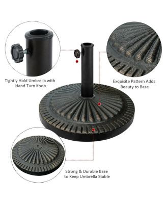31.5 lbs Market Heavy-Duty Outdoor Stand Bronze Umbrella Base
