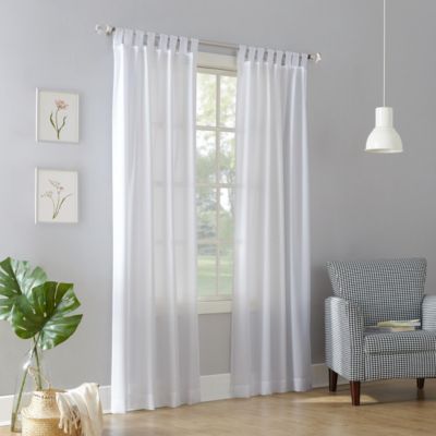 Clifford Heathered Texture Semi-Sheer Tab Top Curtain Panel