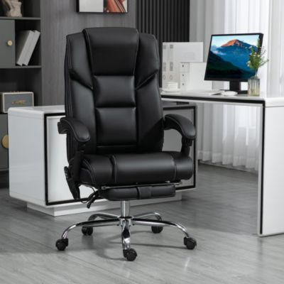 Vibration Massage Office Chair with Lumbar Heat, Footrest,
