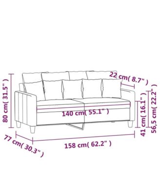 2-Seater Sofa 55.1" Fabric