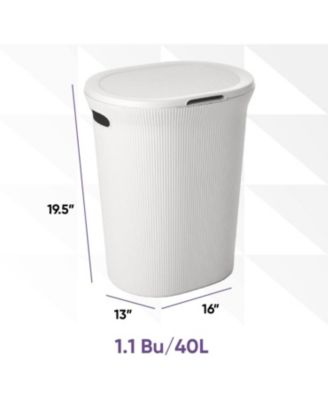 Ribbed Design Laundry Hamper, 40 L Laundry Hamper