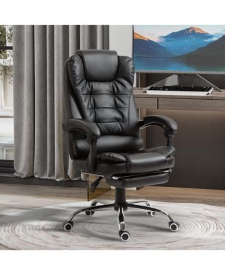 Executive Office Chair with Footrest, Padded Armrests,