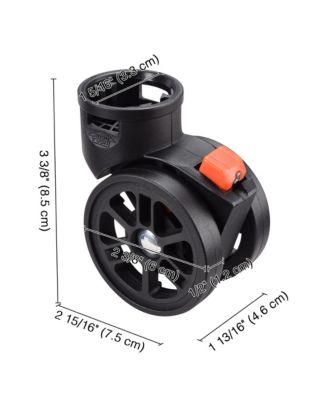 4Pcs 2" Swivel Replacement Wheel Caster with Locking Brake for Makeup Case