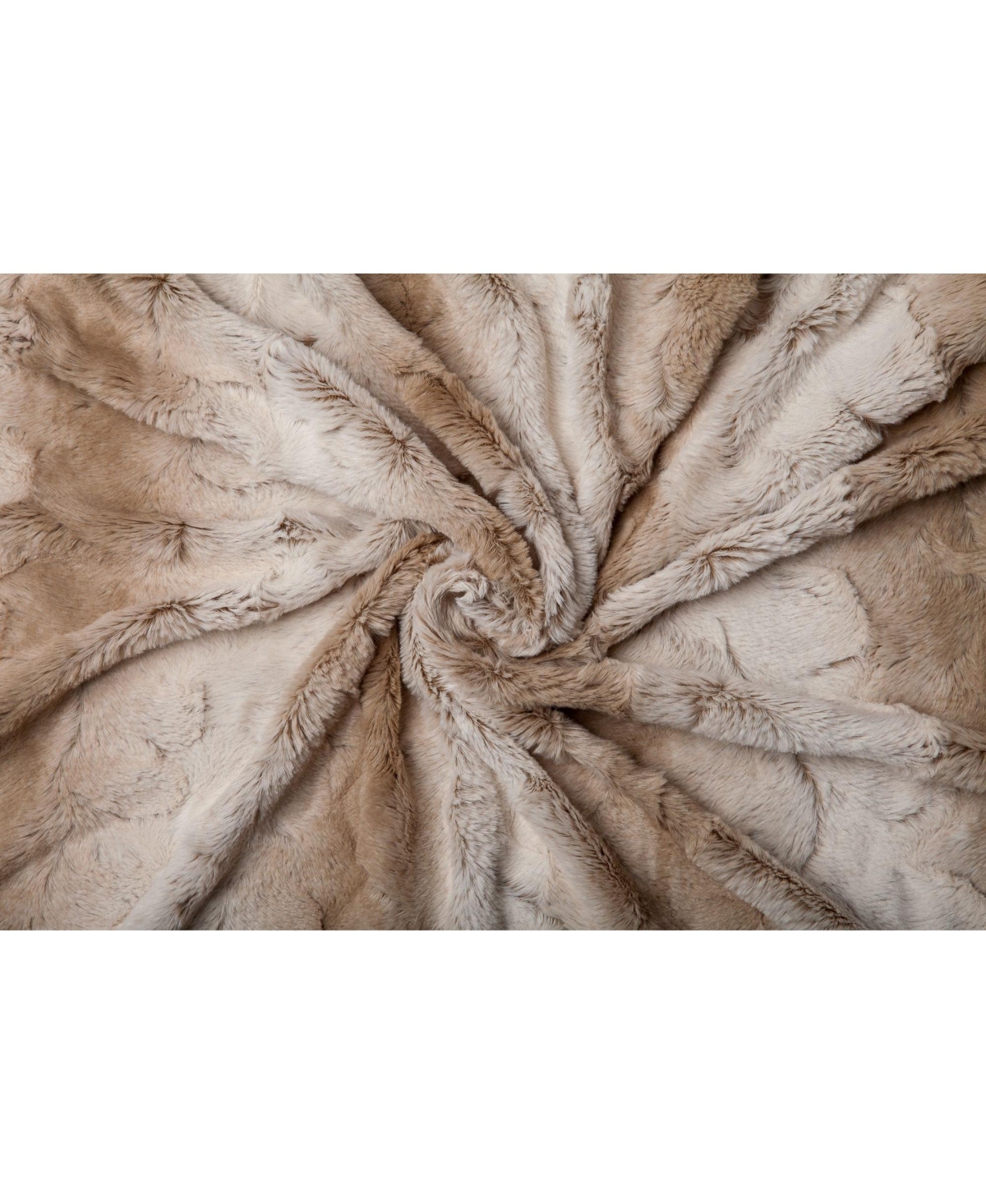 Chanasya Premium Faux Fur Ombre Throw Blanket - Super Soft, Lightweight Minky Blanket with Fuzzy Sherpa Side - Queen Size -- Brown