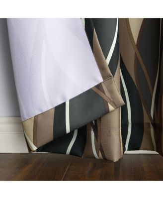 Intersect Ogee Print Semi-Sheer Grommet Curtain Panel