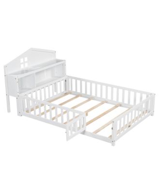 Versatile Floor Beds for Kids Bookcases, Blackboards, & Storage