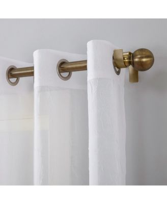 Crushed Sheer Voile Grommet Curtain Panel