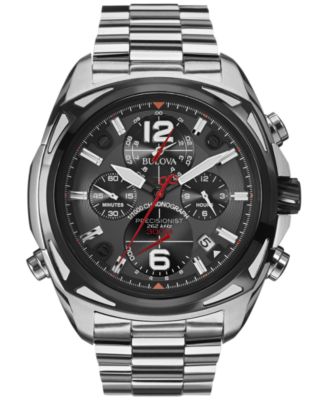 Bulova Men s Chronograph Precisionist Stainless Steel Bracelet Watch 48mm 98B227 Macy s