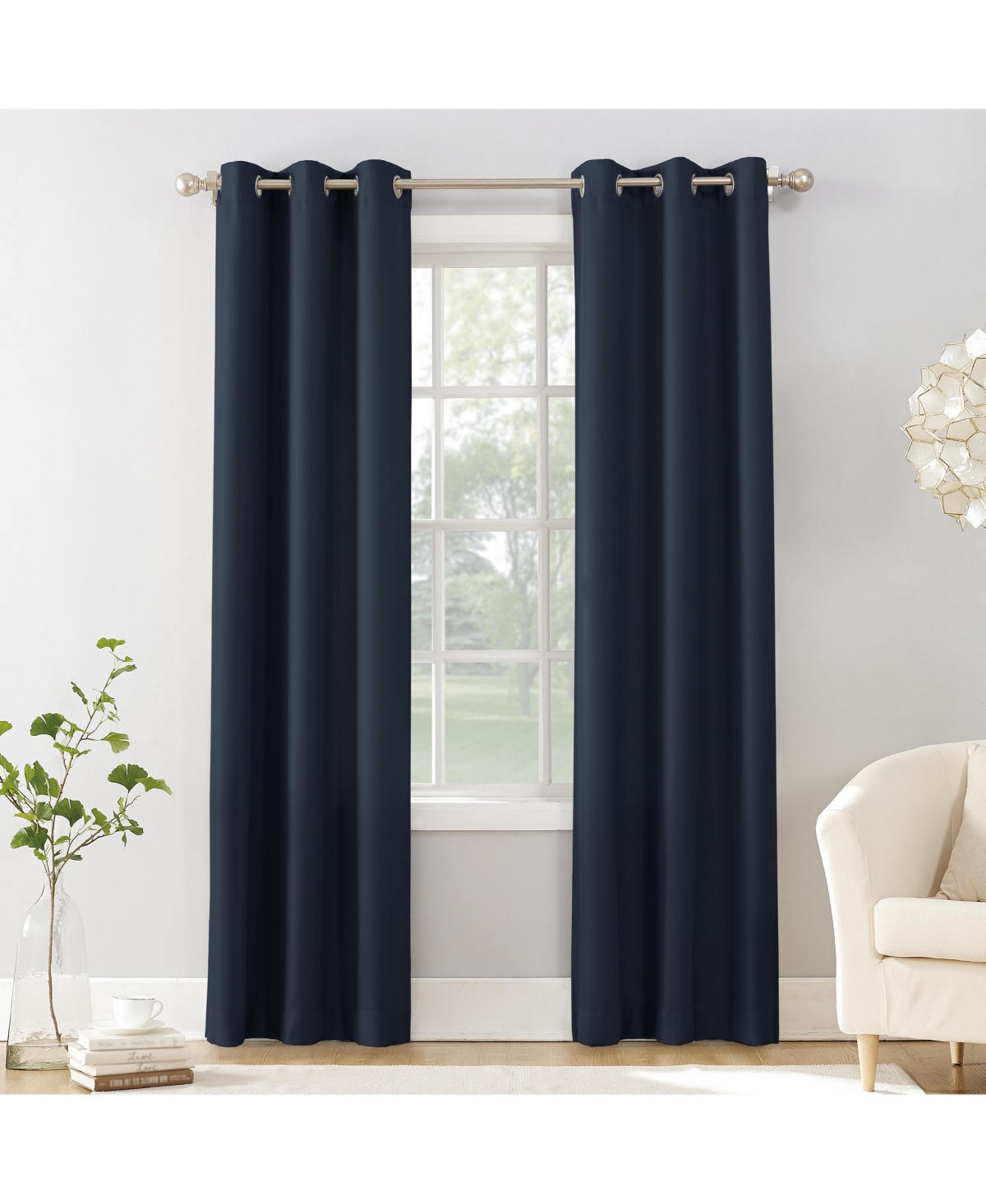 Valerie Heathered Texture Semi-Sheer Grommet Curtain Panel