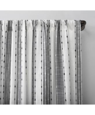 Slub Texture Stripe Cotton Curtain