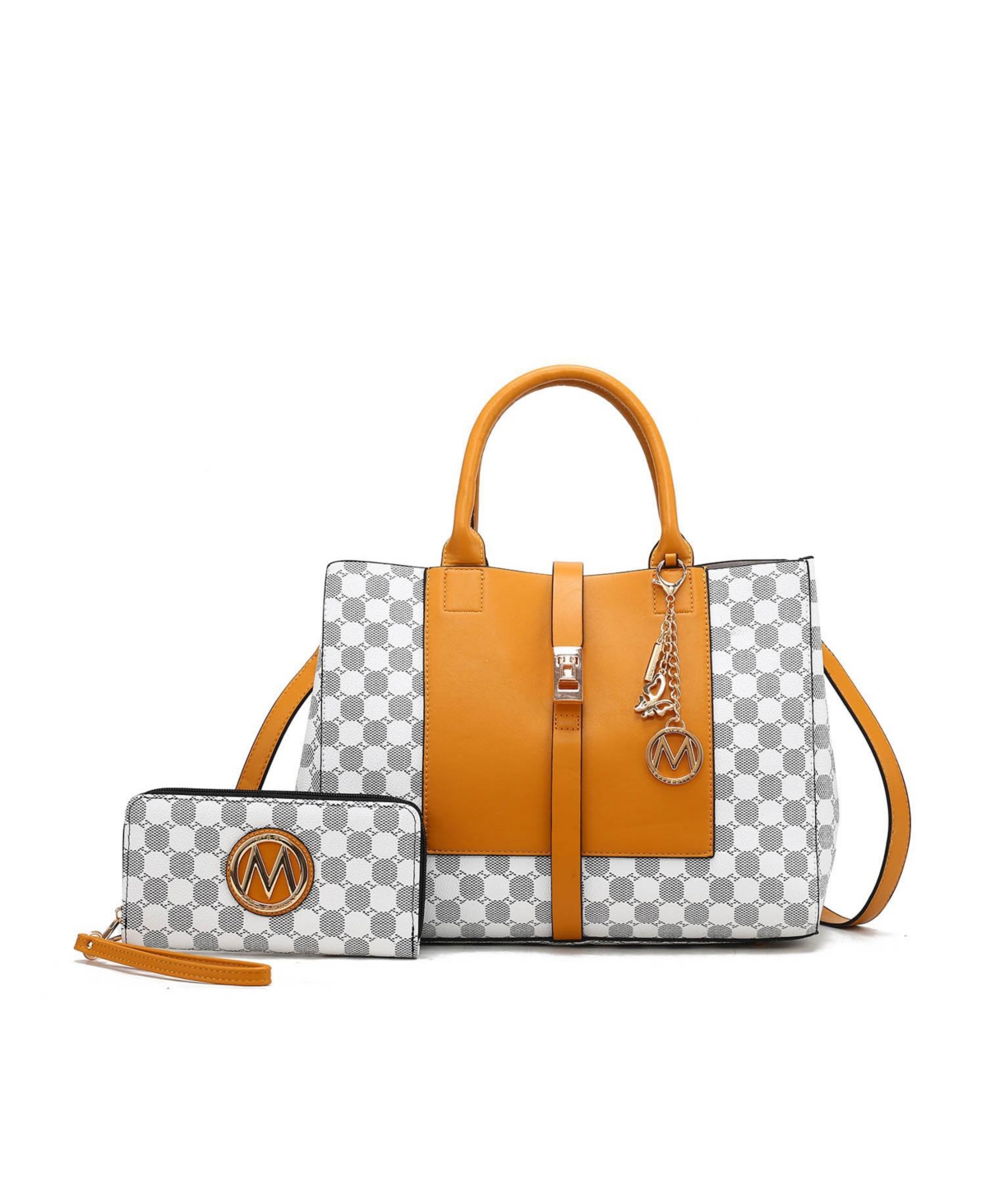 Mkf Collection Yuliana Circular Print Satchel Bag with Wallet by Mia K