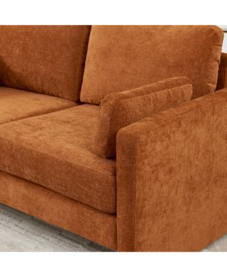 Small Modern Loveseat Sofa with Chenille Fabric