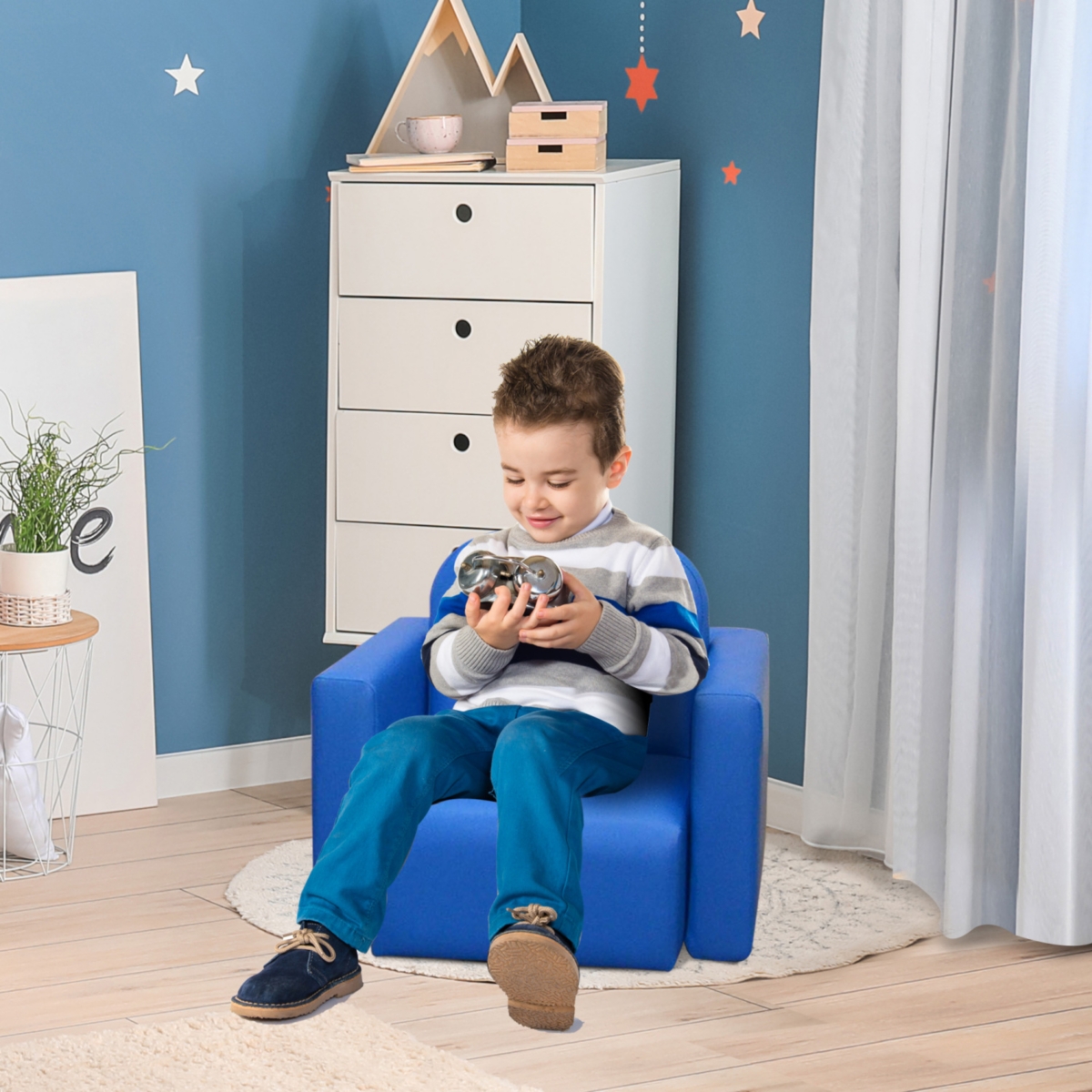 Streamdale Furniture Convertible Kids Sofa Table & Chair Set for Toddlers