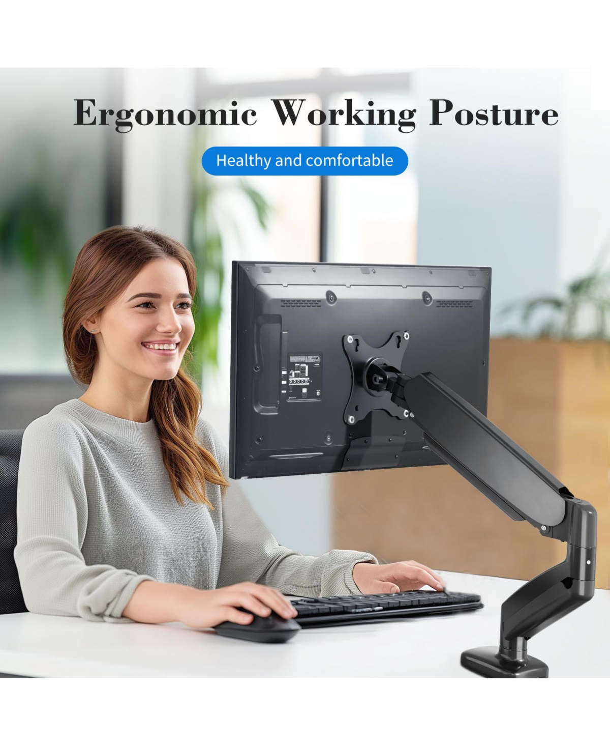 Streamdale Furniture Adjustable Monitor Arm for 15-27