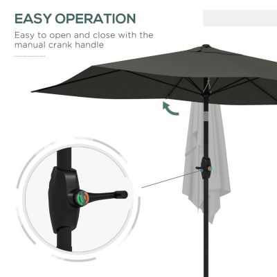 6.5' x 10' Rectangular Patio Umbrella