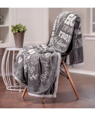 Premium Hope & Faith Sherpa Throw, 50" x 65"