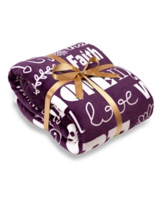 Premium Hope & Faith Sherpa Throw, 50" x 65"