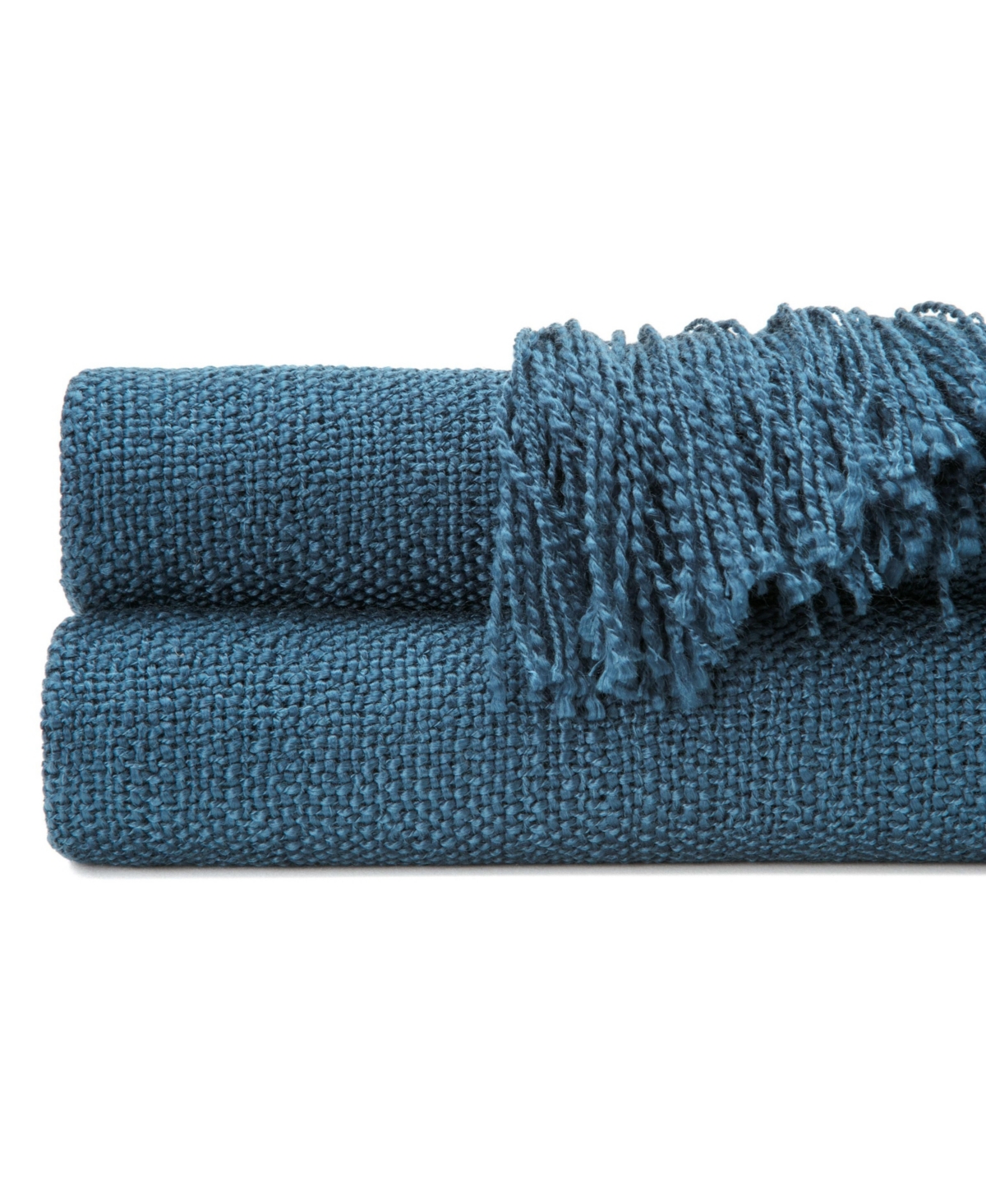 Chanasya Premium Silky TexturedSolid Decorative Blanket with Tassels - Elegant Classy Woven Kntted for Sofa Couch Bed Room Fringed Blanket