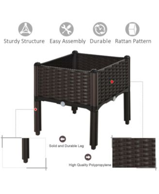 Elevated Self-Watering Raised Garden Bed for Plants & Veggies