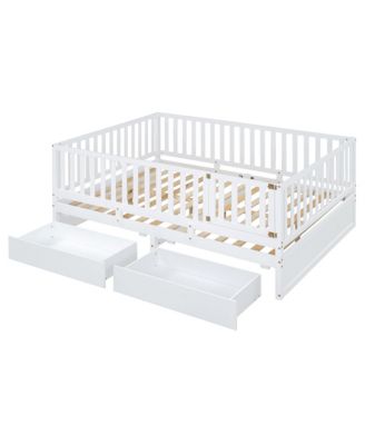 Convertible Daybed with Guardrails, Drawers