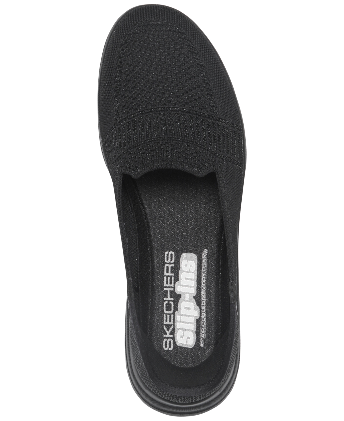 Skechers Womens Black Go Walk Arch Fit 2-0 Delara Knitted Low-top Trainers In Black