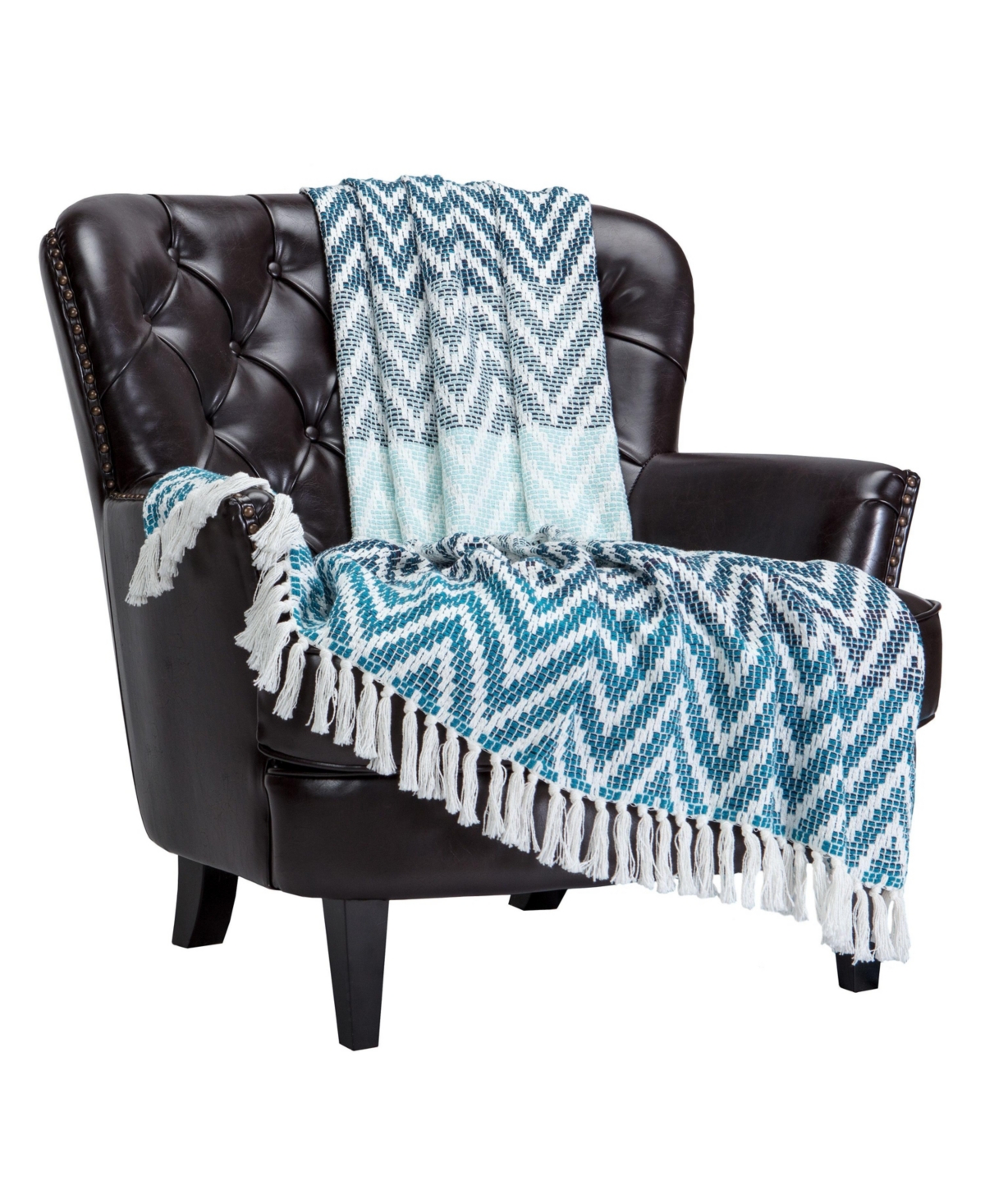 Chanasya Premium Monochrome Soft Cotton Blanket With Tassels - Cozy Textured Rustic Woven Lightweight Blanket for Bed Sofa Chair Couch Living Be