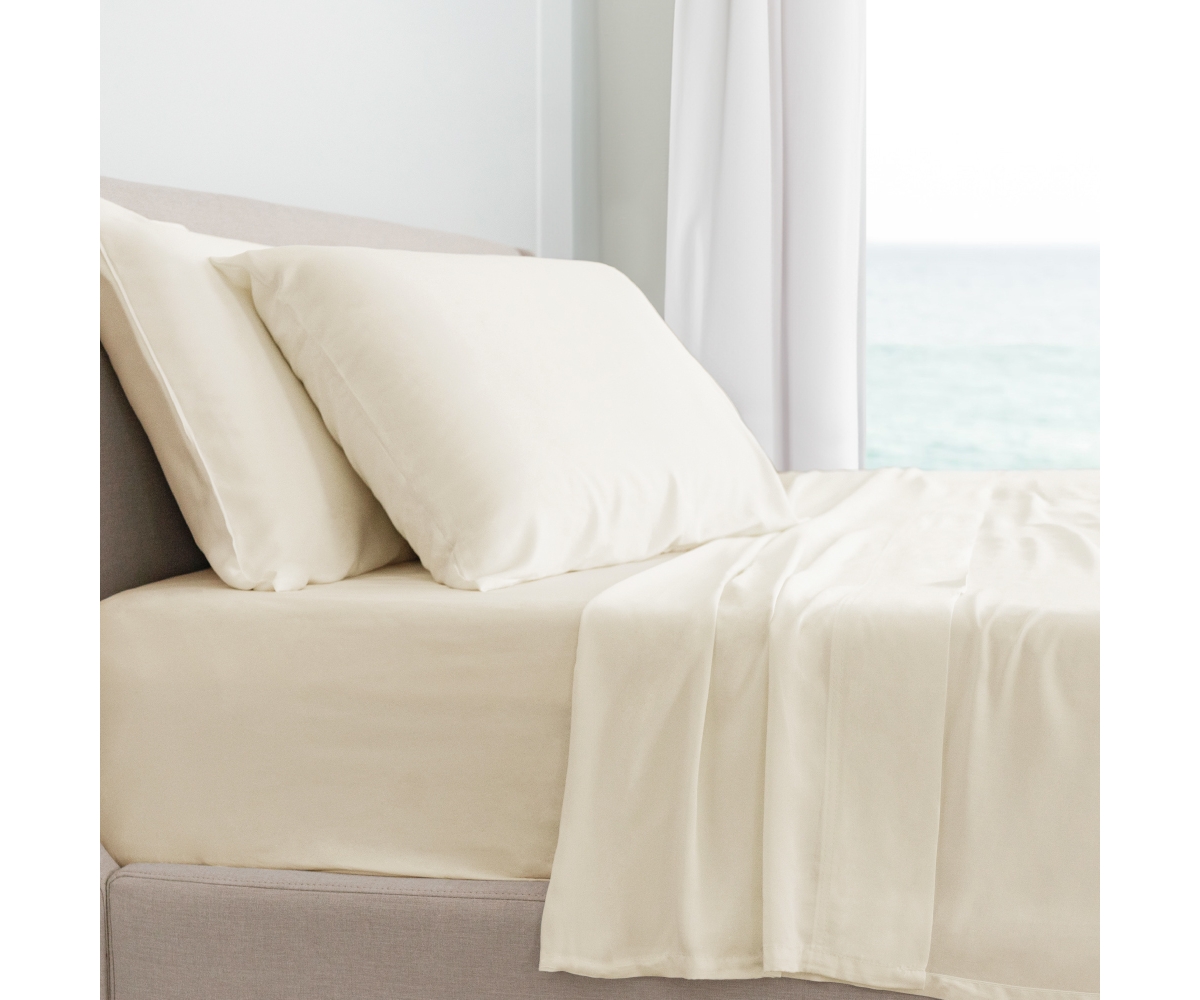 Cariloha Classic 4-Piece Twill Sheet Set | | Full | Viscose Material |Extra soft, Cooling for Hot Sleepers