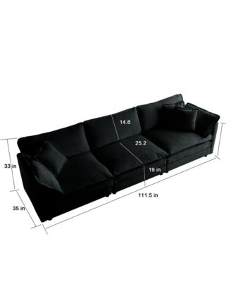 Comfy Modular L-Shaped Sofa with Ottoman