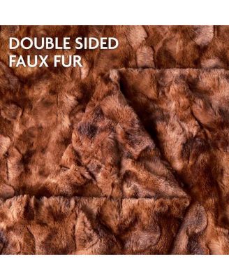 Premium Double-Sided Faux Fur Throw Blanket Soft, Plush & Cozy for Sofa, Couch, Bed, or Living Room Decor & Gifts.