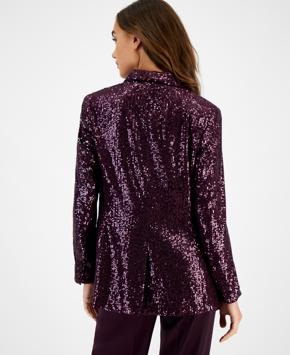 Anne Klein Women's Sequin One-Button Blazer