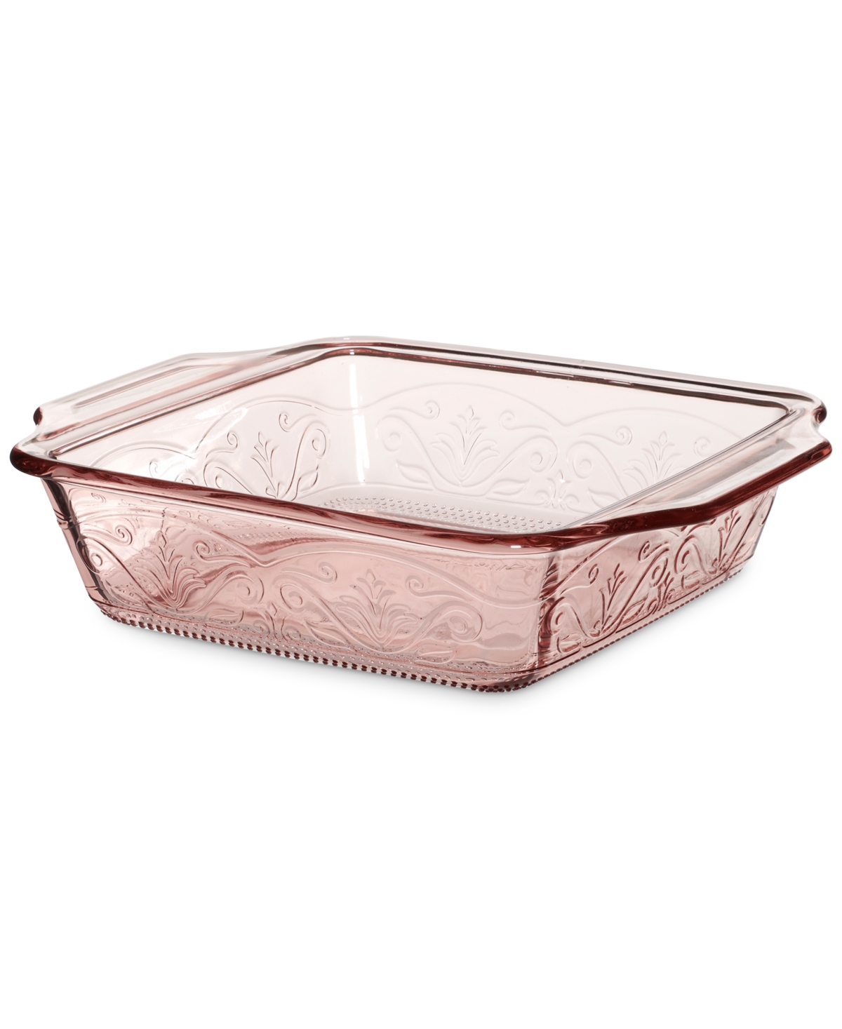Anchor Hocking 8" Laurel Embossed Baking Dish In Rosewater