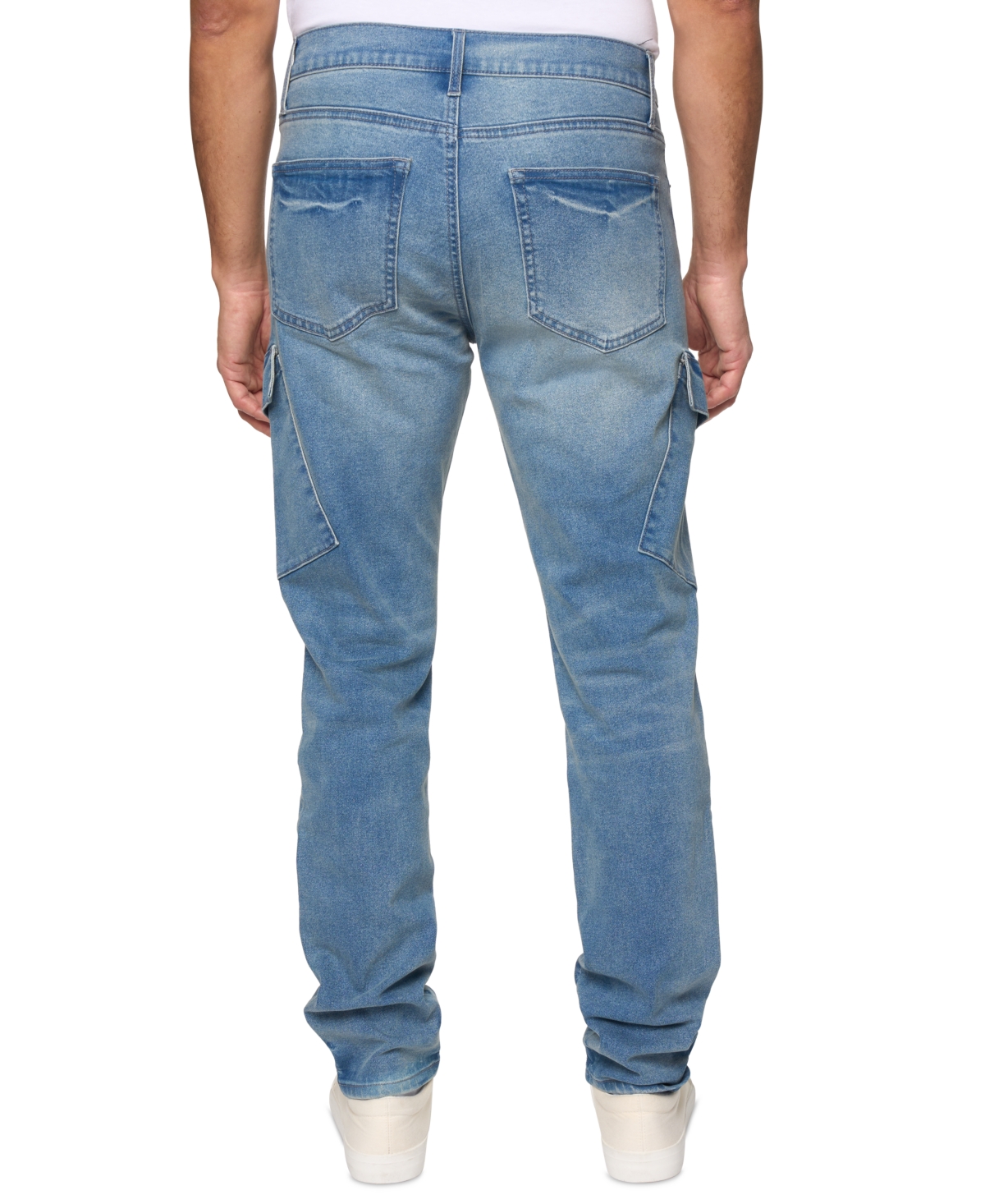Lazer Men's Moto Stretch Cargo Skinny Jeans