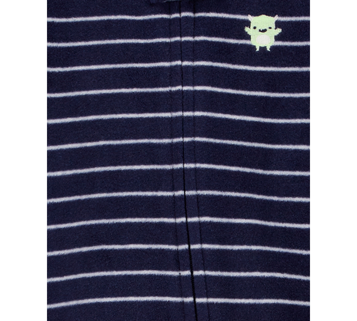Carter's Baby Boys And Baby Girl 2 Way Zip-up Sleep & Play Fleece Footie Pajamas In Navy,monster
