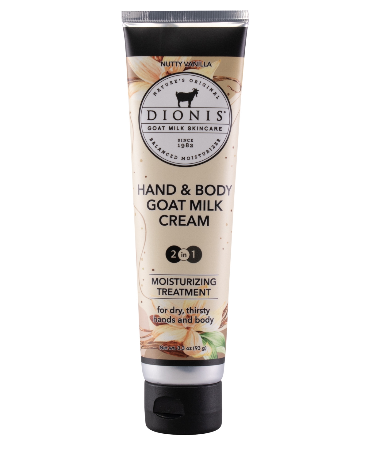 Nutty Vanilla Hand Body Goat Milk Cream, 3.3 oz