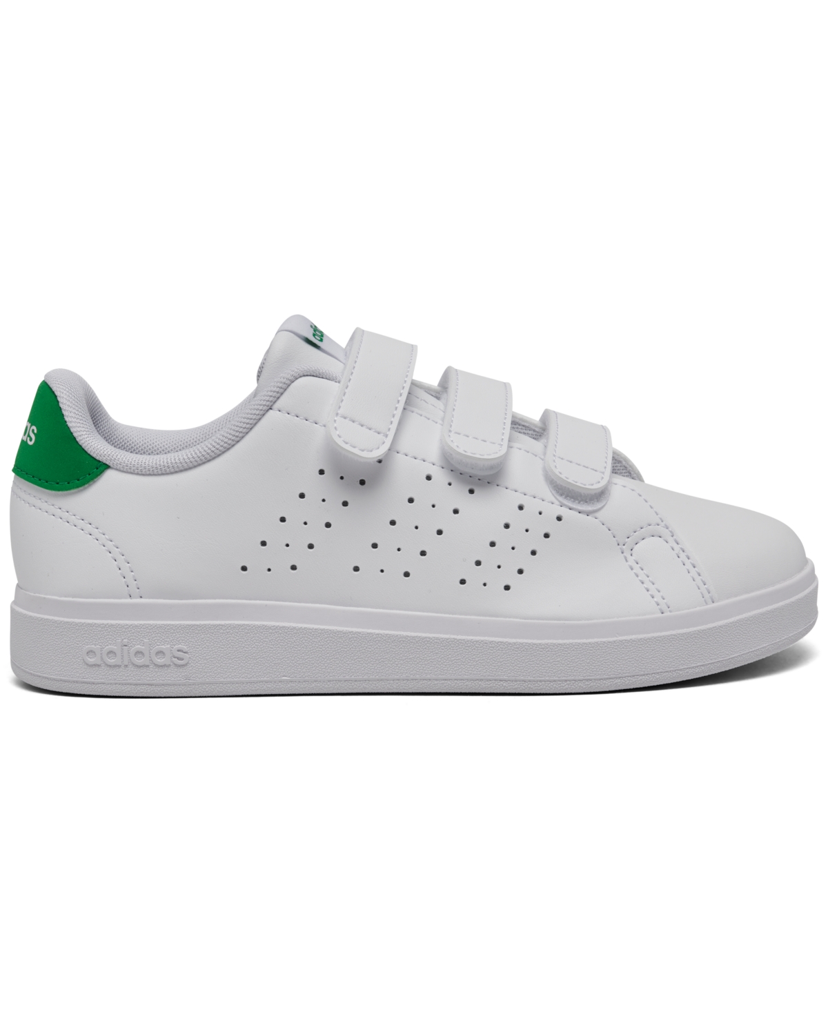 Adidas Little Kids Advantage Base 2.0 Fastening Strap Casual Sneakers from Finish Line -Green