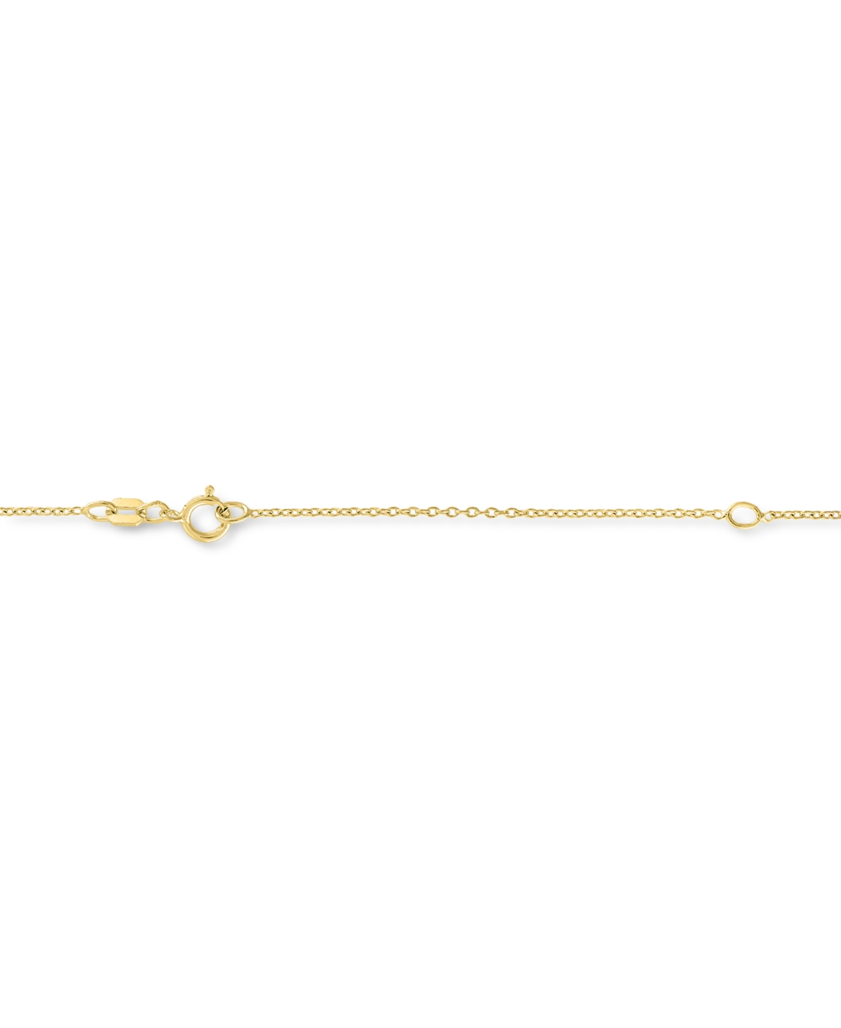 MACY'S DIAMOND ACCENT APPLE PENDANT NECKLACE IN 14K GOLD-PLATED STERLING SILVER, 16" + 2" EXTENDER 