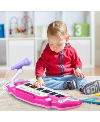 37 Key Electronic Keyboard Kids Toy Piano Included Microphone and Stool