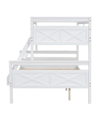 Twin/Full Wood Guardrail Bunk Bed