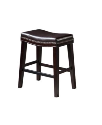 Saddle Counter Stool with Nailhead Trim (Set of 2)