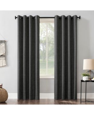 Kline Burlap Weave Thermal Extreme 100% Blackout Grommet Curtain Panel