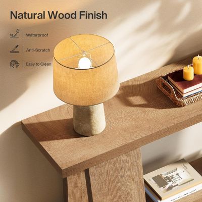 Gold Console Table, 41" Modern Entry Table with White Faux Marble Top, Geometric Metal Base, Narrow Long Sofa Table Behind Couch Accent Table Foyer Table for Entryway, Hallway, Living Room