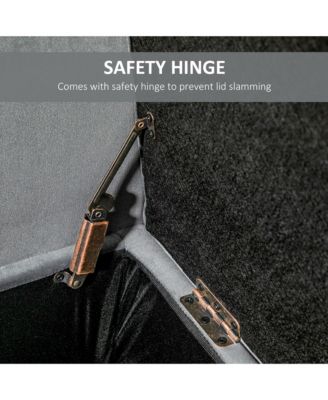 Tufted Storage Bench with Rolled Arms